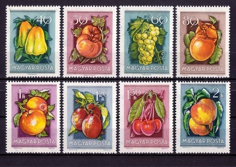 Hongarije, Flora, Vruchten, Mi. 1387-1394 postfris, Verzenden, Postfris