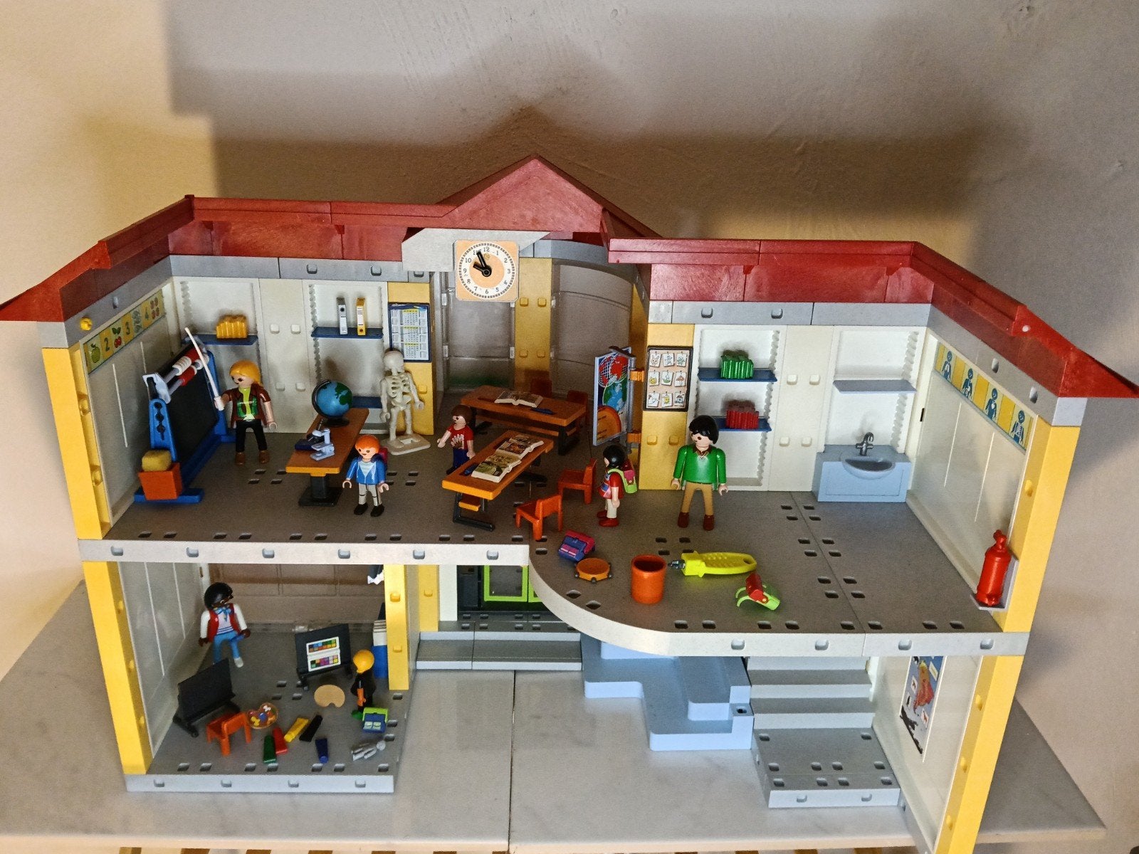 Playmobil school met poppetjes en accessoires, Gebruikt, Lieselotjetweedehandsspeelgoed@gmail.com, Tilburg, Ophalen of Verzenden