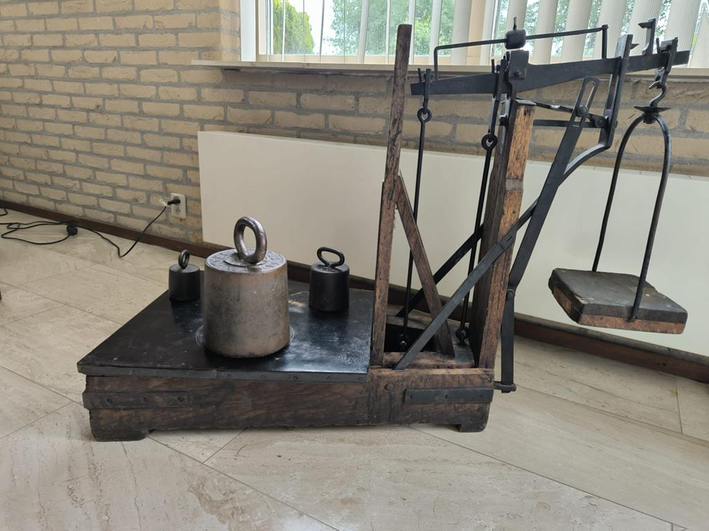 Antieke Bascule Weegschaal - H. Spruijt Amsterdam, Antiek en Kunst, Antiek | Overige Antiek, Ophalen