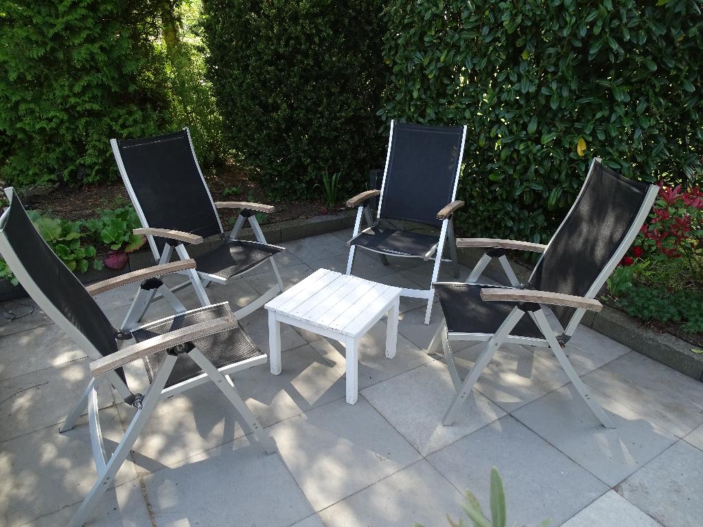 verstelbare tuinstoelen, Tuin en Terras, Tuinstoelen, Ophalen, Gebruikt, Aluminium, Inklapbaar