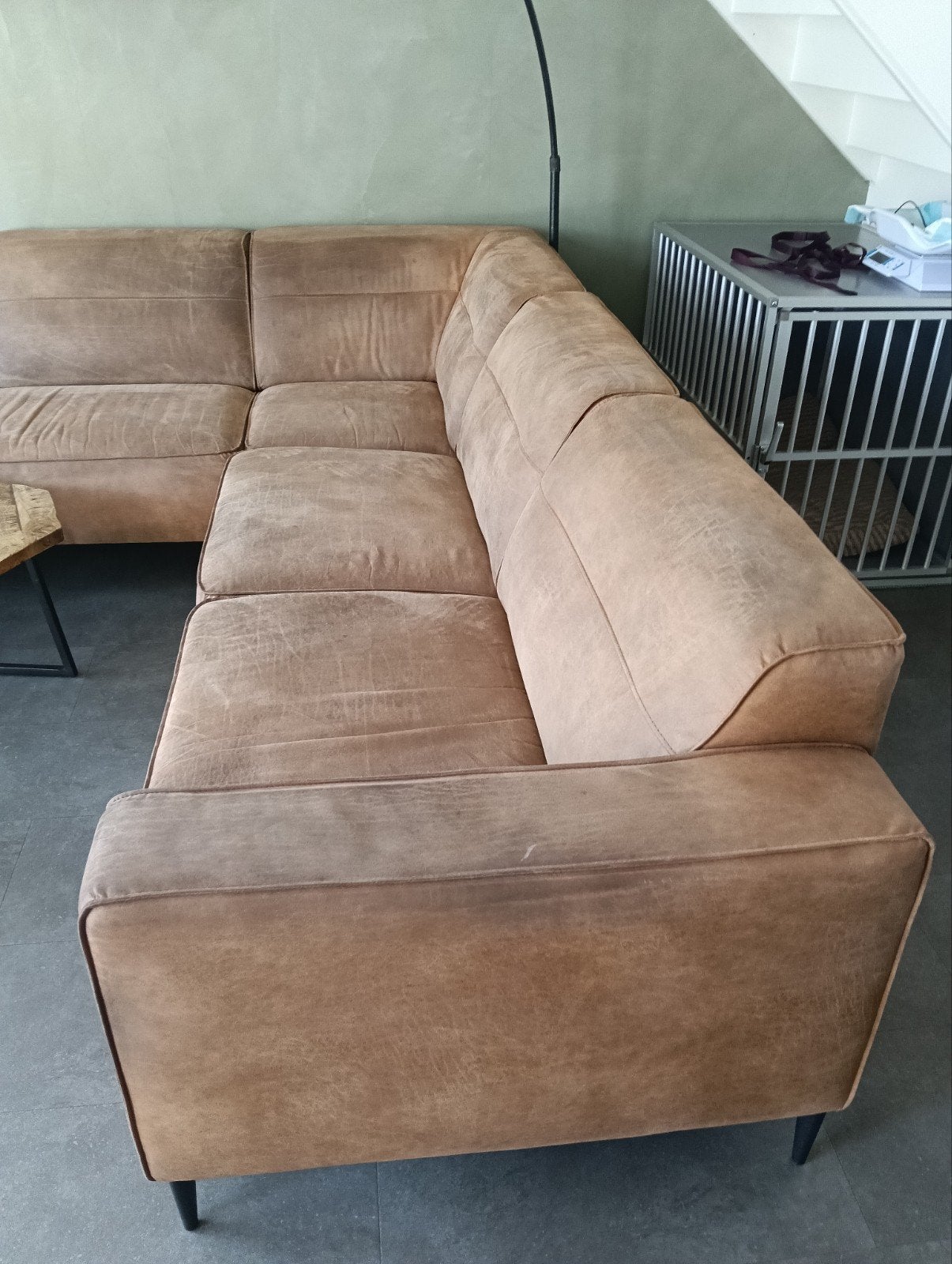 Comfortabele hoekbank van DKW, 6 jaar oud, 280x220cm, Huis en Inrichting, 250 tot 300 cm, Gebruikt, Hoekbank, Ophalen of Verzenden