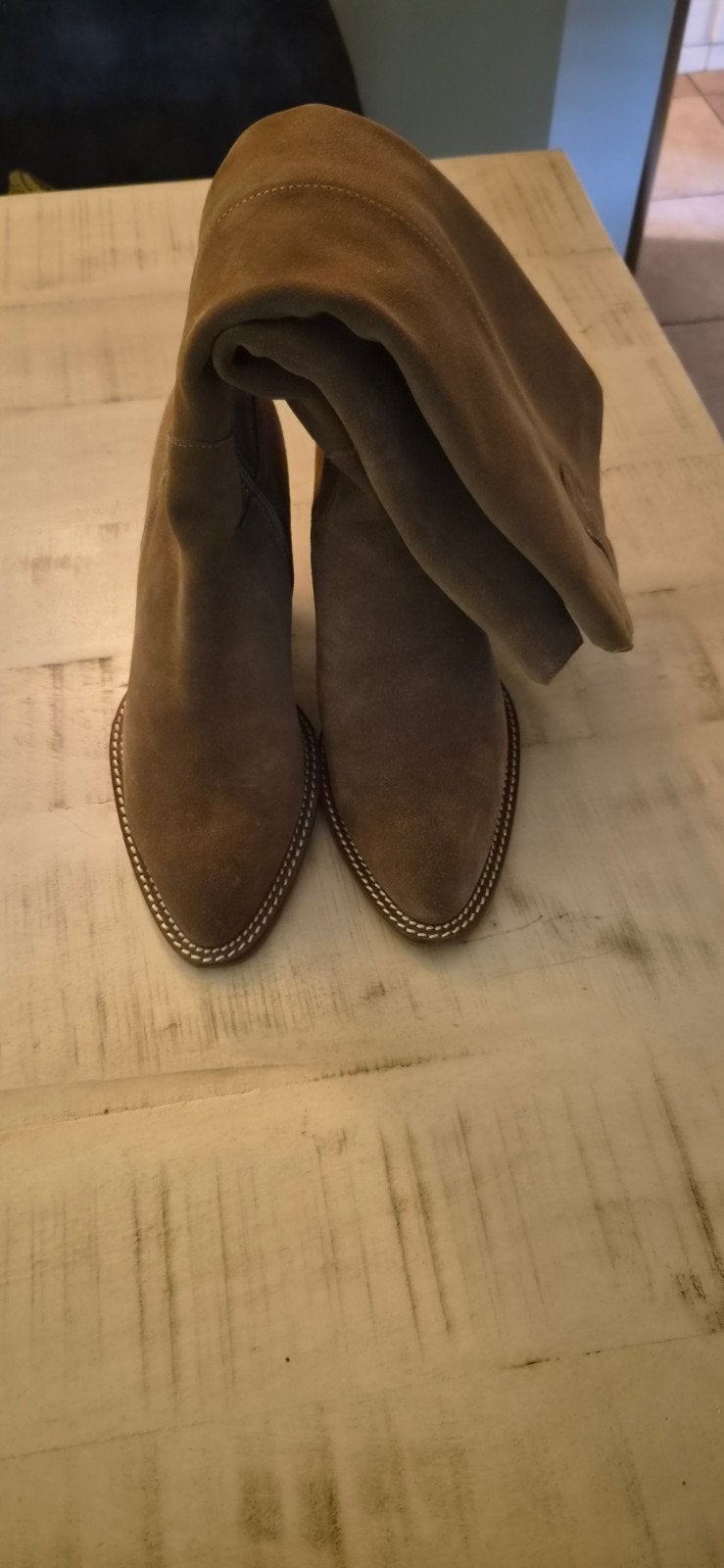 Suede laars, Hoge laarzen, Bruin, Ophalen of Verzenden, Costes