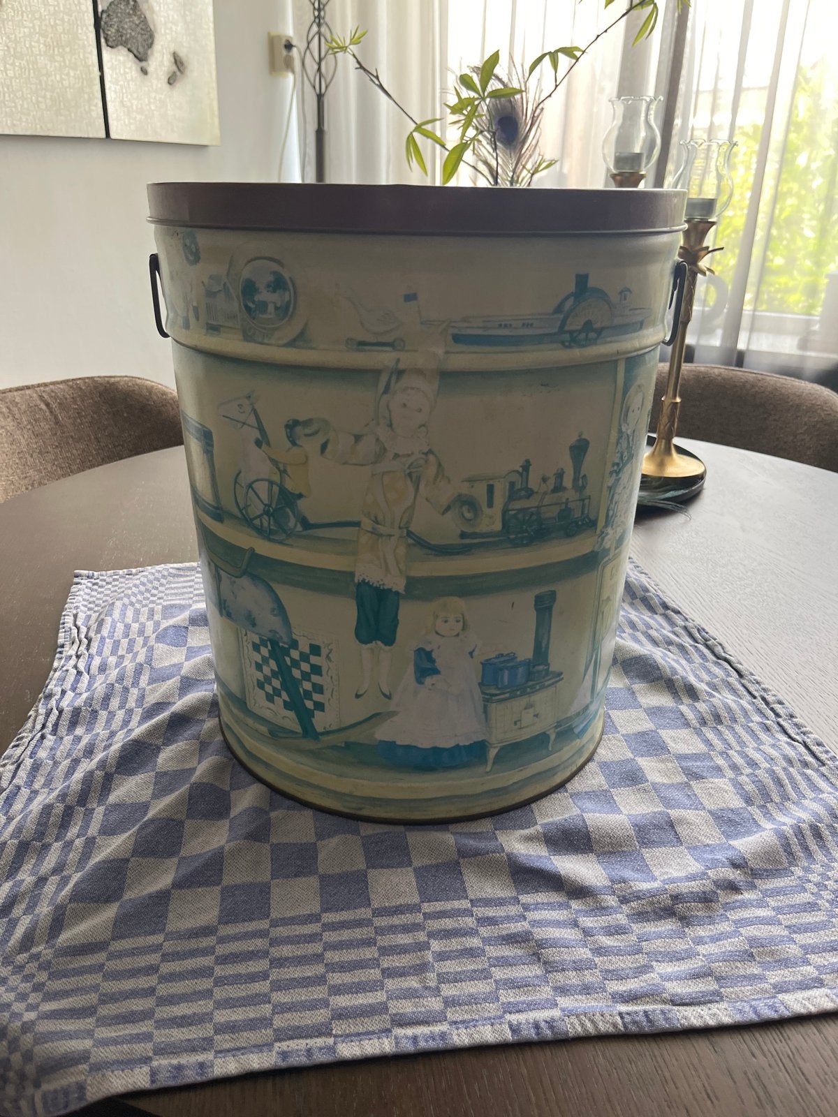 Vintage Bertels-Wilkes-Barre blikken speelgoedemmer, Antiek en Kunst, Ophalen of Verzenden