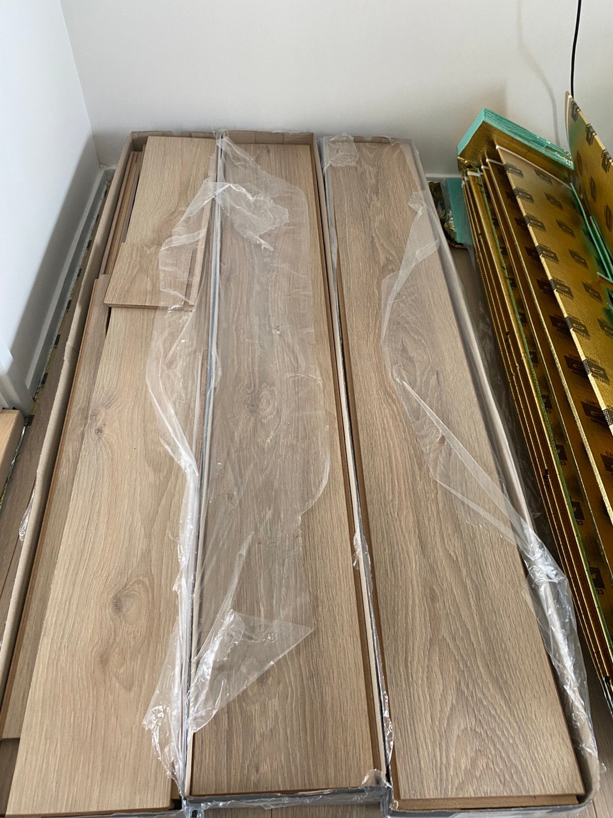 Laminaat Nouvelle Blond Eiken 4,5 pakken, Ophalen, 50 tot 150 cm, Zo goed als nieuw, 10 m² of meer
