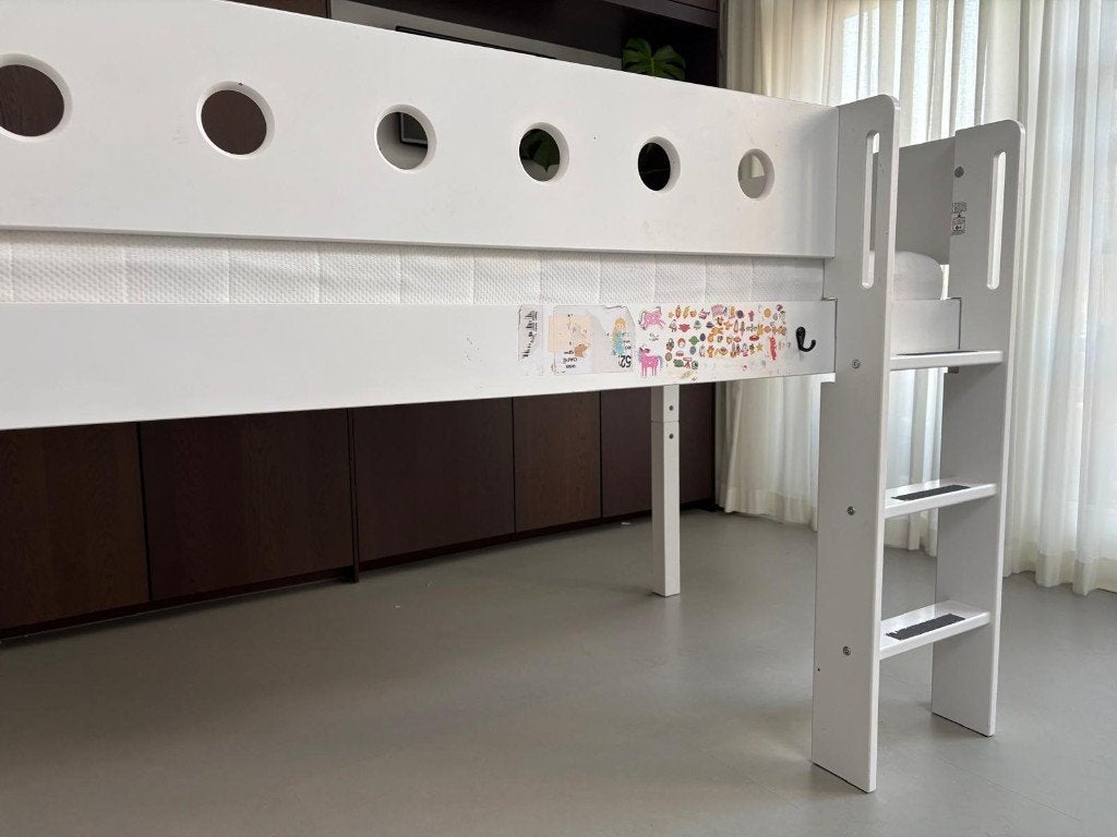 Flexa Hoogslaper 90x200 cm incl matras, Ophalen, Gebruikt, Hoogslaper