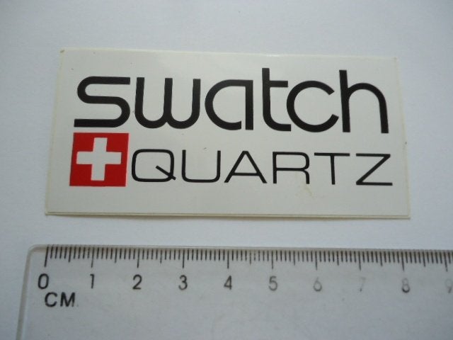 sticker oud SWATCH ® Quartz horloge retro vintage plastic, Verzamelen, Verzenden, Zo goed als nieuw, Bedrijf of Vereniging