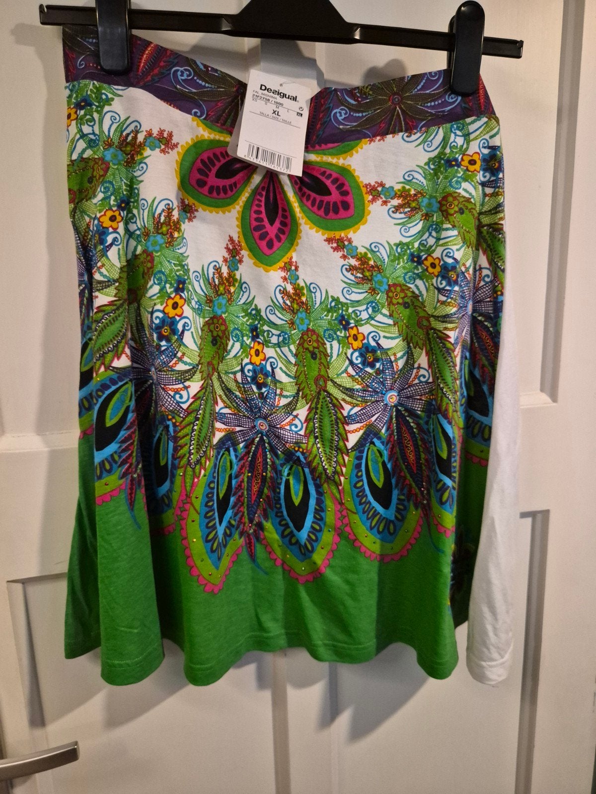 Desigual rok met kleurrijke print - Maat XL, Kleding | Dames, Meerkleurig, Maat 46/48 (XL) of groter, Nieuw, Ophalen of Verzenden