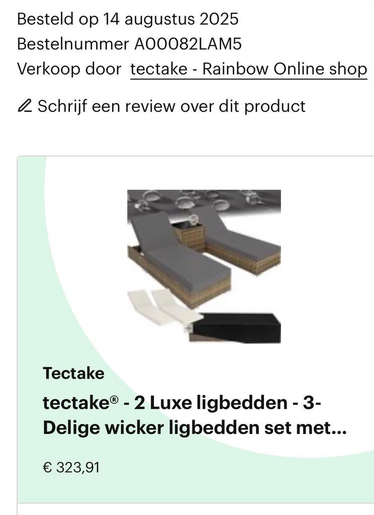 2 luxe ligbedden tectake te koop, Tuin en Terras, Ligbedden, Ophalen, Zo goed als nieuw, Aluminium, Verstelbaar
