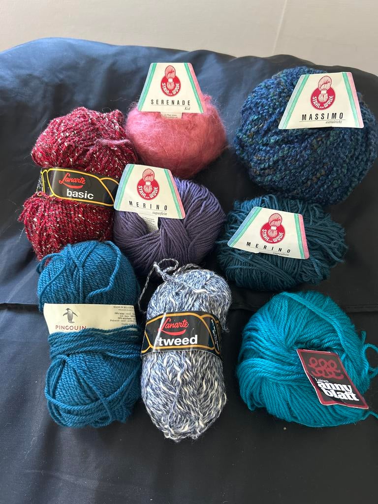 Verschillende bollen wol en garen, Hobby en Vrije tijd, Breien en Haken, Ophalen of Verzenden, Gebruikt, Breien of Haken, Wol of Garen