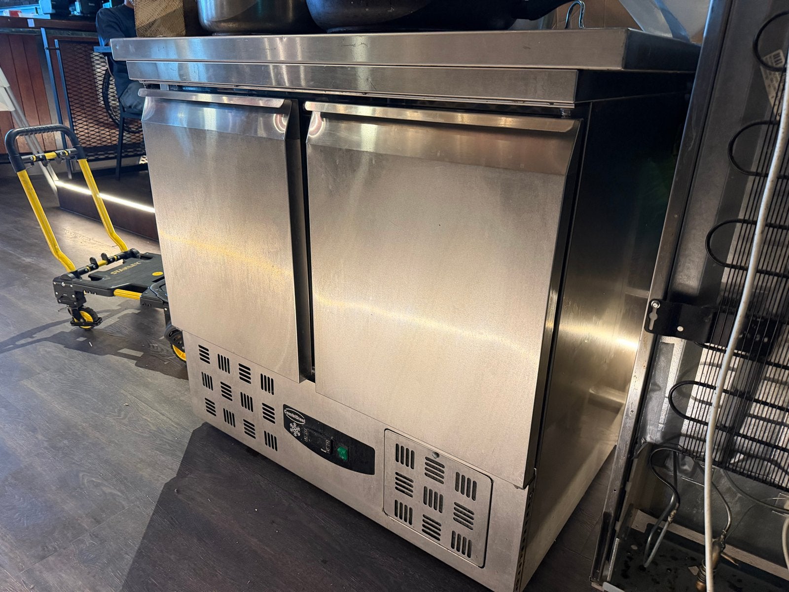 Professionele RVS Koelkast met Dubbele Deur, 200 liter of meer, 60 cm of meer, Zo goed als nieuw, Energieklasse A of zuiniger
