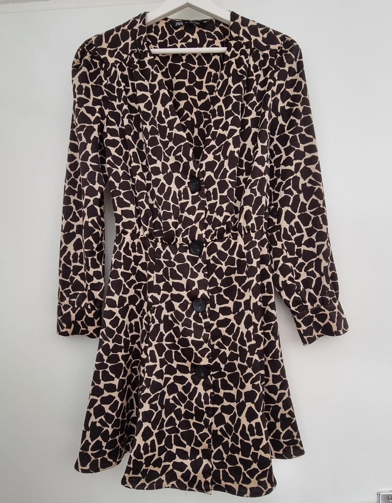 Zara jurk met giraffe print maat S, Bruin, Zara, Ophalen of Verzenden, Zo goed als nieuw