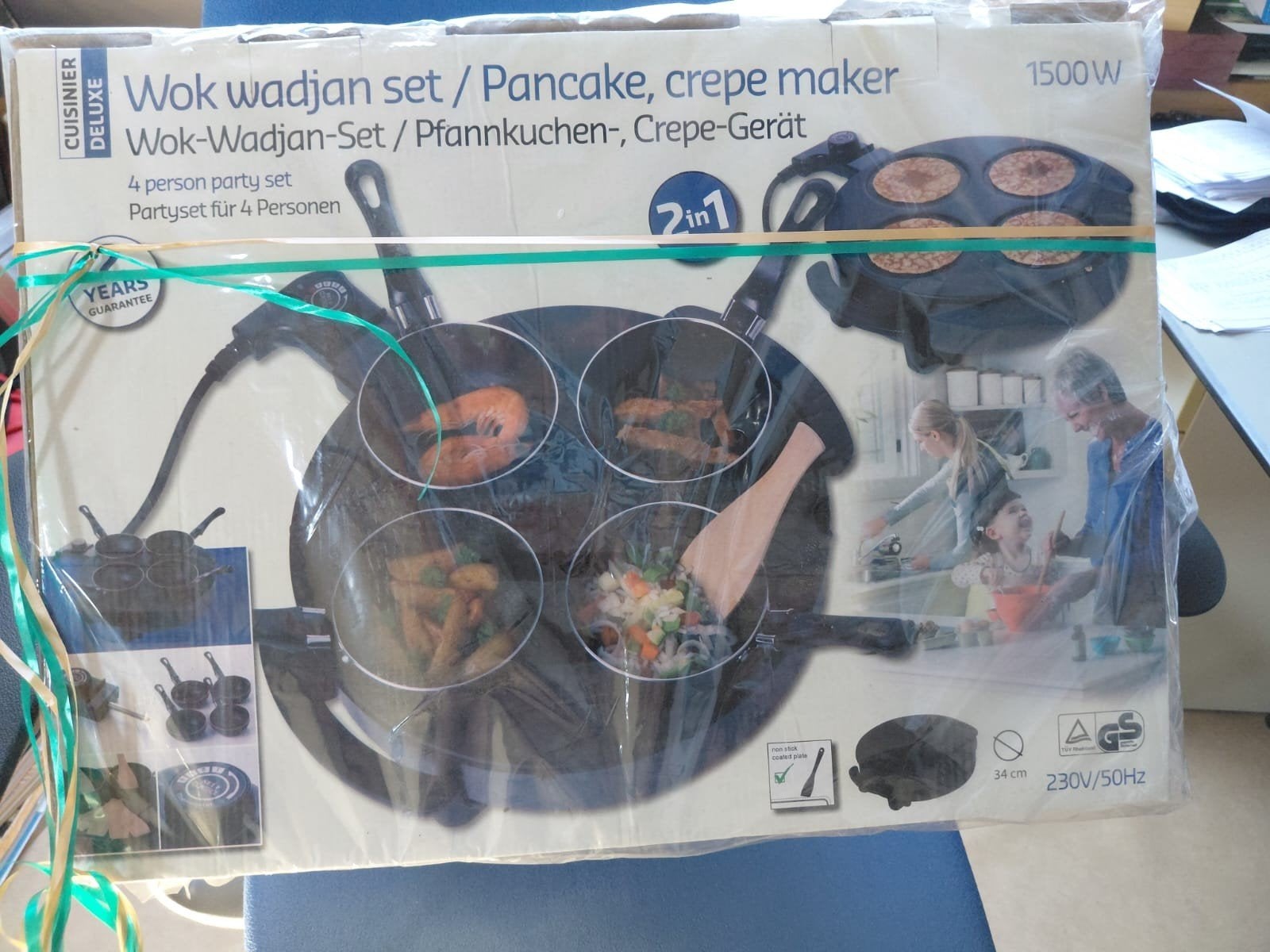 Cuisinier Deluxe Wok Wadjan Set / Crêpe Maker 2-in-1, Ophalen, Nieuw