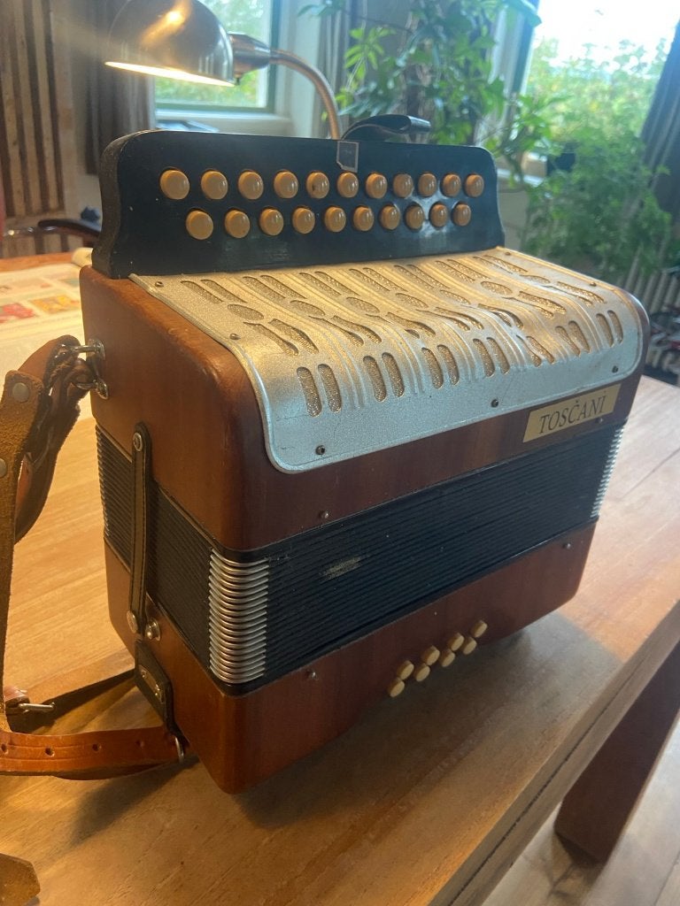 Toscani trekharmonica, Gebruikt, Overige formaten, Knopaccordeon, Ophalen