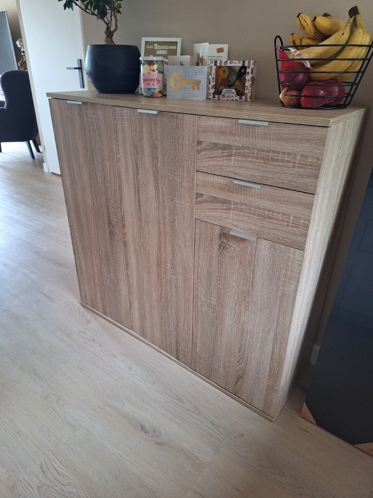 Leen Bakker Alaska kast 107x35x101cm, Gebruikt, Met deur(en), 25 tot 50 cm, Overige houtsoorten