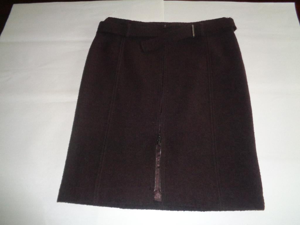 CLAUDIA STRATER chocolade bruine rok met riem, Maat 38/40 (M), Bruin, Verzenden, Nieuw