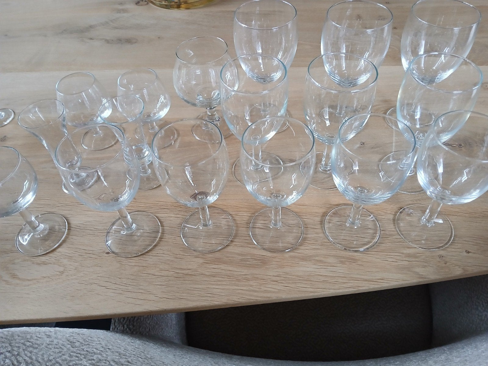 Diverse glazen set - wijnglazen, borrelglaasjes, coupes, Ophalen, Zo goed als nieuw