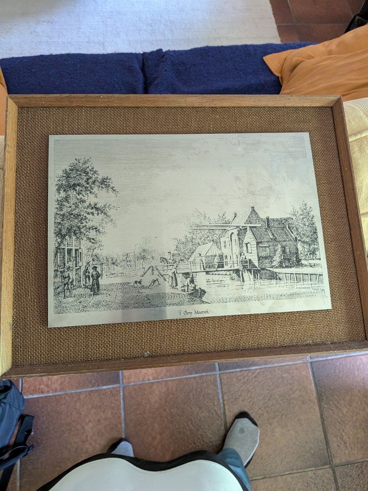 Reproductie 't Dorp Maarssen op roestvrij staal, Ophalen of Verzenden