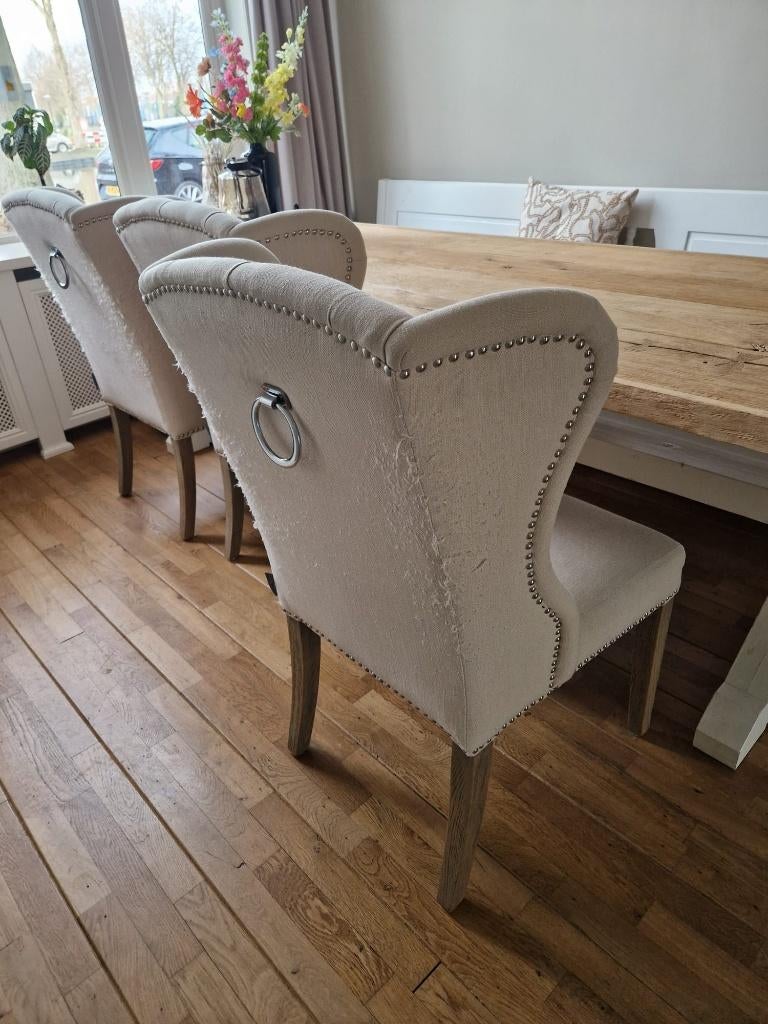 Eettafel stoelen, Huis en Inrichting, Stoelen, Ophalen, Gebruikt, Overige kleuren, Drie