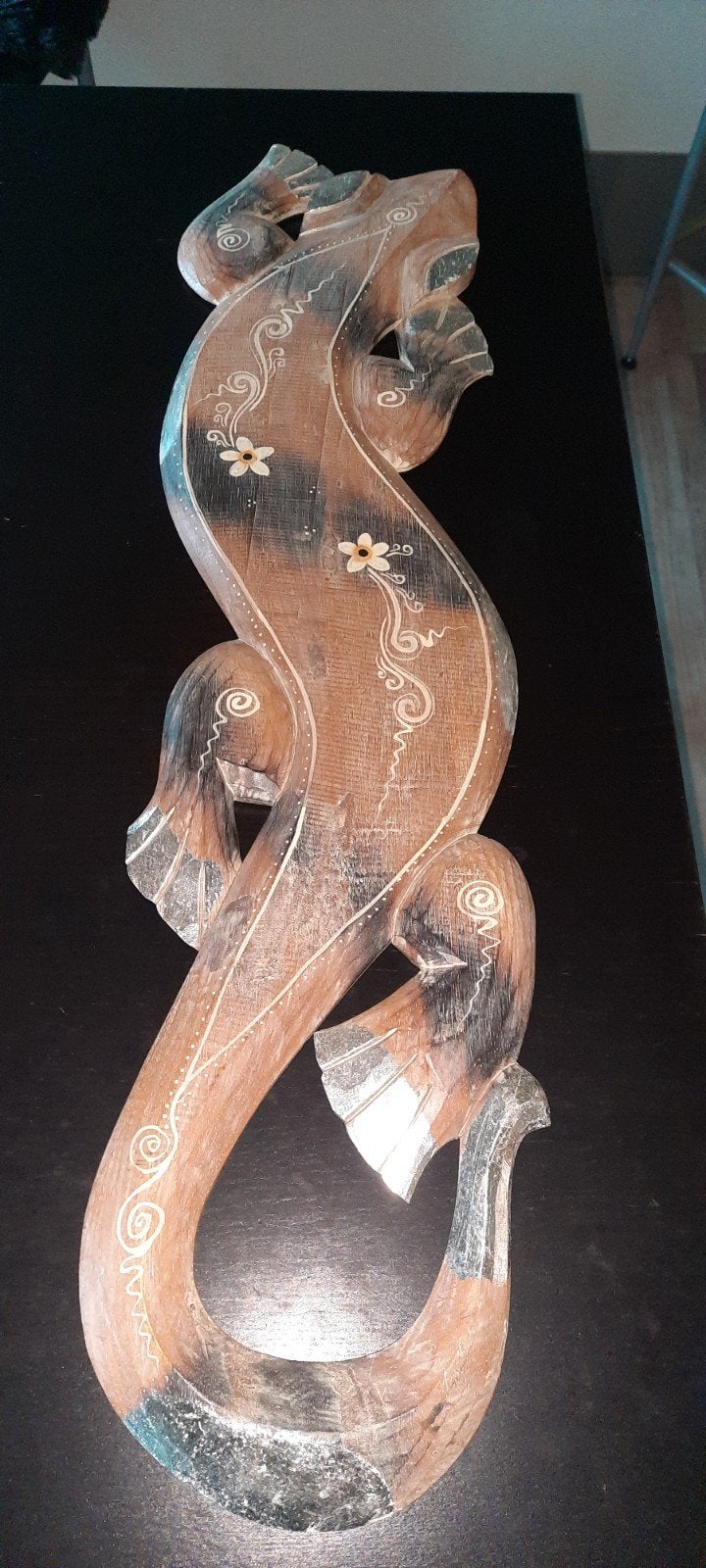 Houten wanddecoratie salamander motief, Ophalen, 50 - 100 cm, Wanddecoratie, Zeeleven