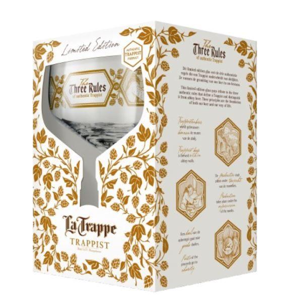 3 nieuwe La Trappe The Three Rules glazen Limited Edition, Verzamelen, Biermerken, Ophalen of Verzenden, Nieuw, Flesje(s), La Trappe