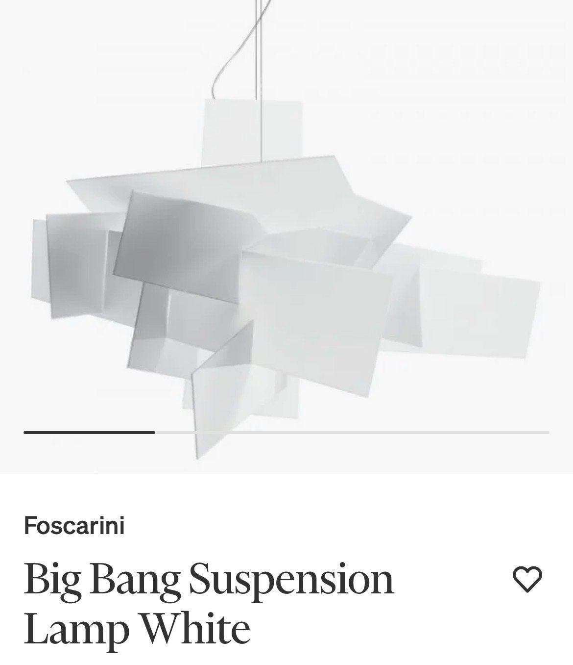 Foscarini Big Bang Suspension Lamp Wit, Ophalen, Gebruikt, Kunststof