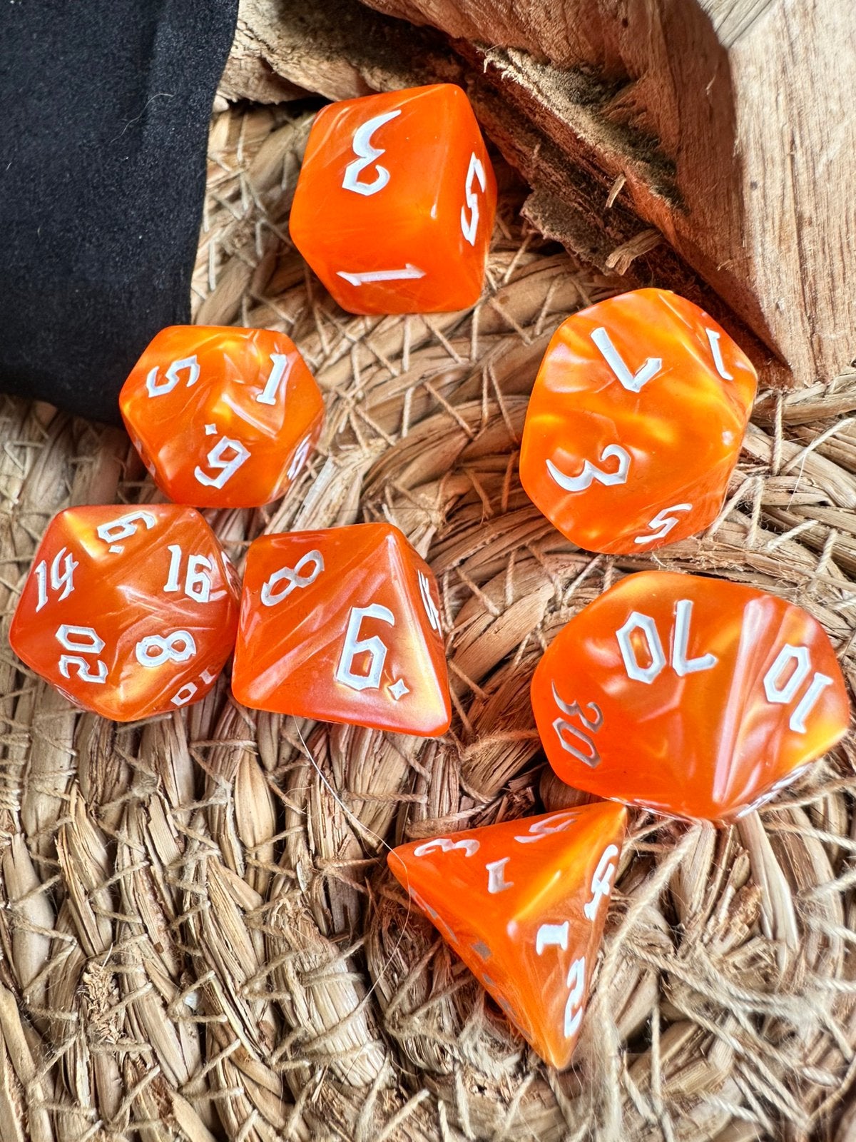 DND dice / metalic oranje / RPG / dobbelstenen / D&D / nieuw, Hobby en Vrije tijd, Wargaming, Ophalen of Verzenden, Nieuw, Overige soorten