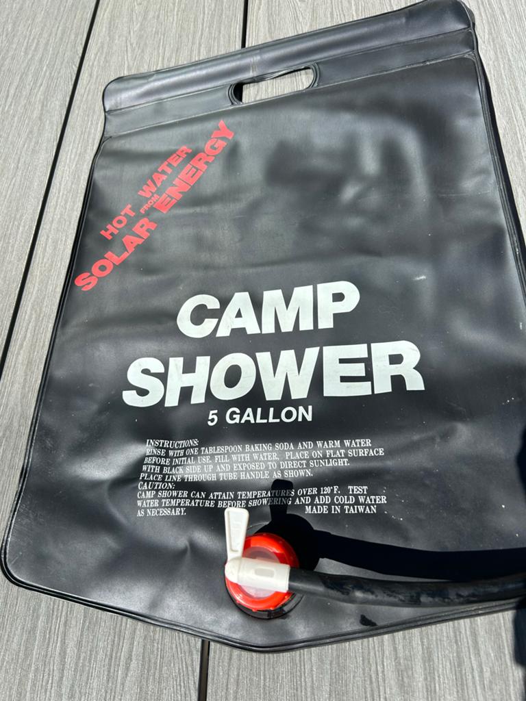 Draagbare Camp Shower - 5 Gallon Solar Energie, Caravans en Kamperen, Kampeeraccessoires, Ophalen of Verzenden, Gebruikt