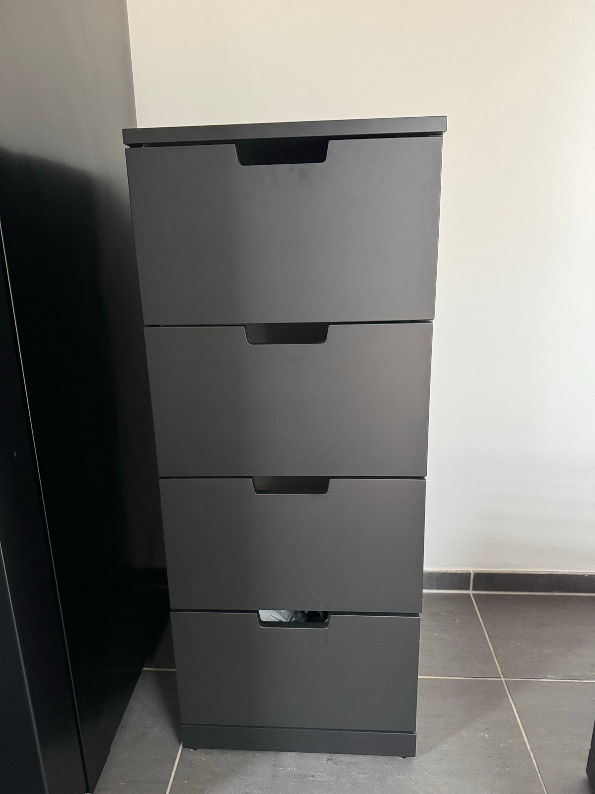 Ikea Nordli ladekast met 4 lades, antraciet, 40x99 cm, Ophalen, Gebruikt, 100 tot 150 cm, 3 of 4 laden