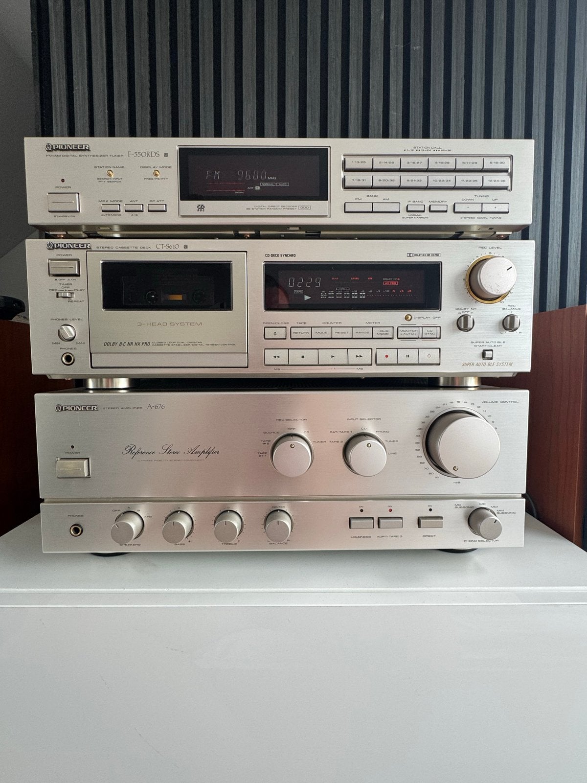 Pioneer Hifi Set: A-686,CT-S610, F-550RDS, Ophalen, Cassettedeck, Losse componenten, Zo goed als nieuw