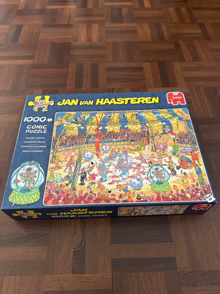 Jan van Haasteren 1000 stukjes Comic Puzzel Acrobat Circus, Ophalen, 500 t/m 1500 stukjes, Gebruikt, Legpuzzel