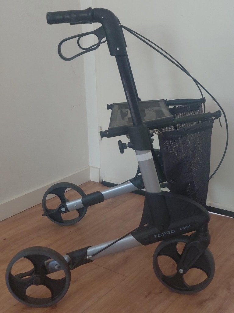 Rollator Topro Troja Ecco + Netje (170 cm lichaamslengte), Ophalen of Verzenden, Lichtgewicht, Zo goed als nieuw