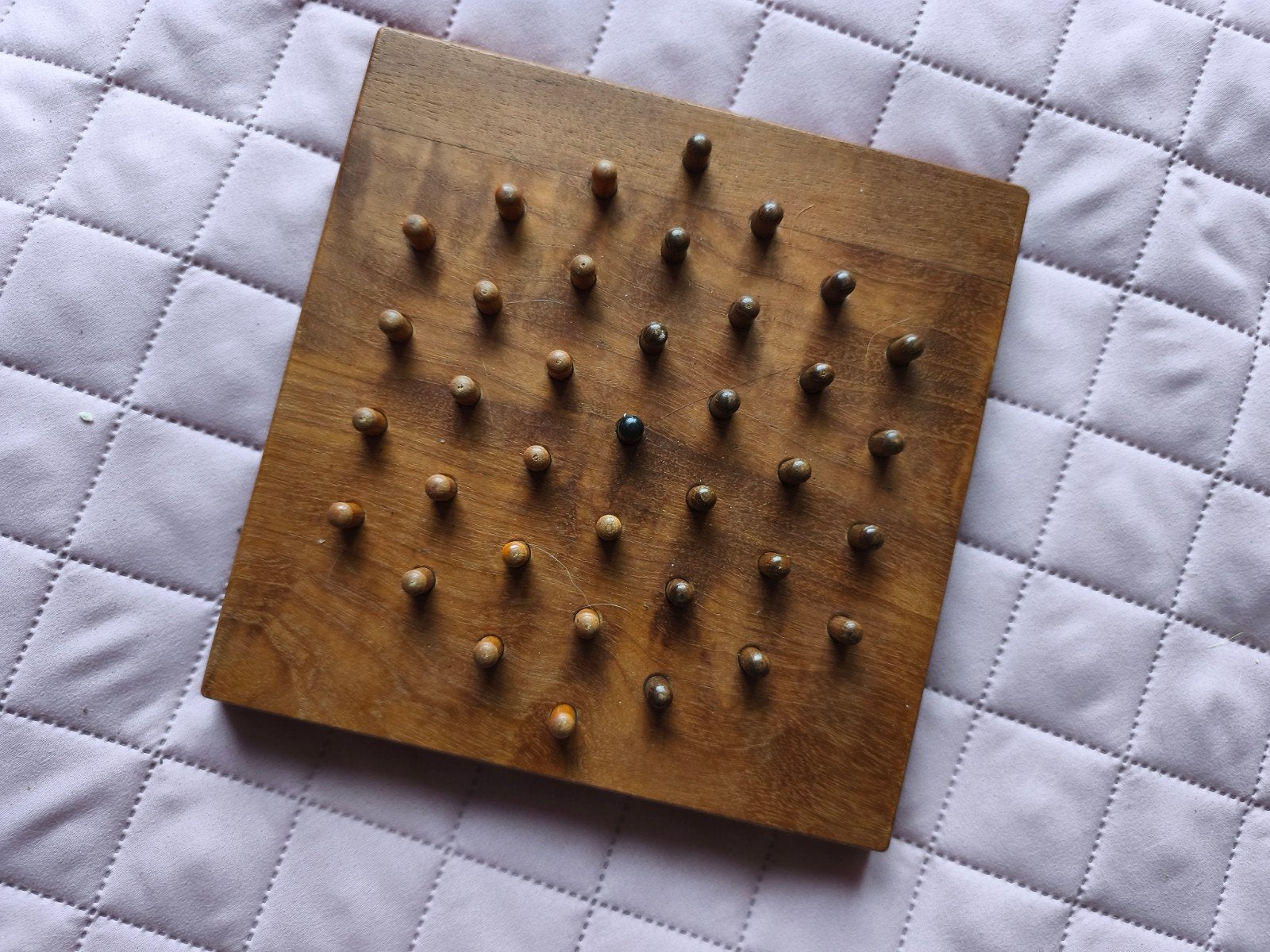 Vintage Houten Solitaire Spel - Klassiek Denkspel, Ophalen of Verzenden, Minder dan 500 stukjes
