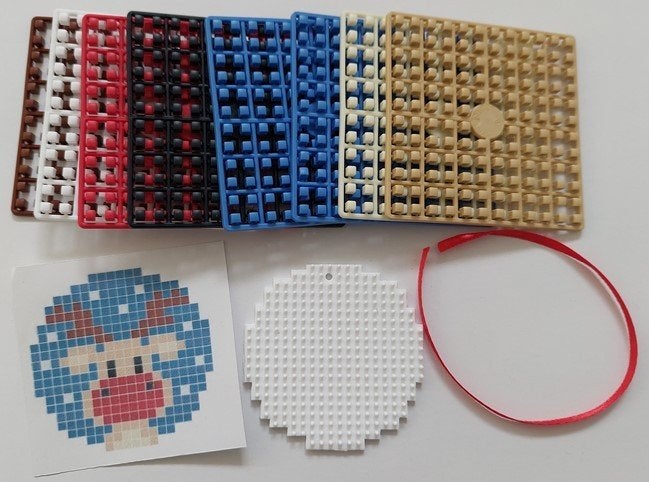 Pixelhobby pakket Kerstbal groot rendier Ø 5 cm, ., Nieuw, Ophalen of Verzenden, .