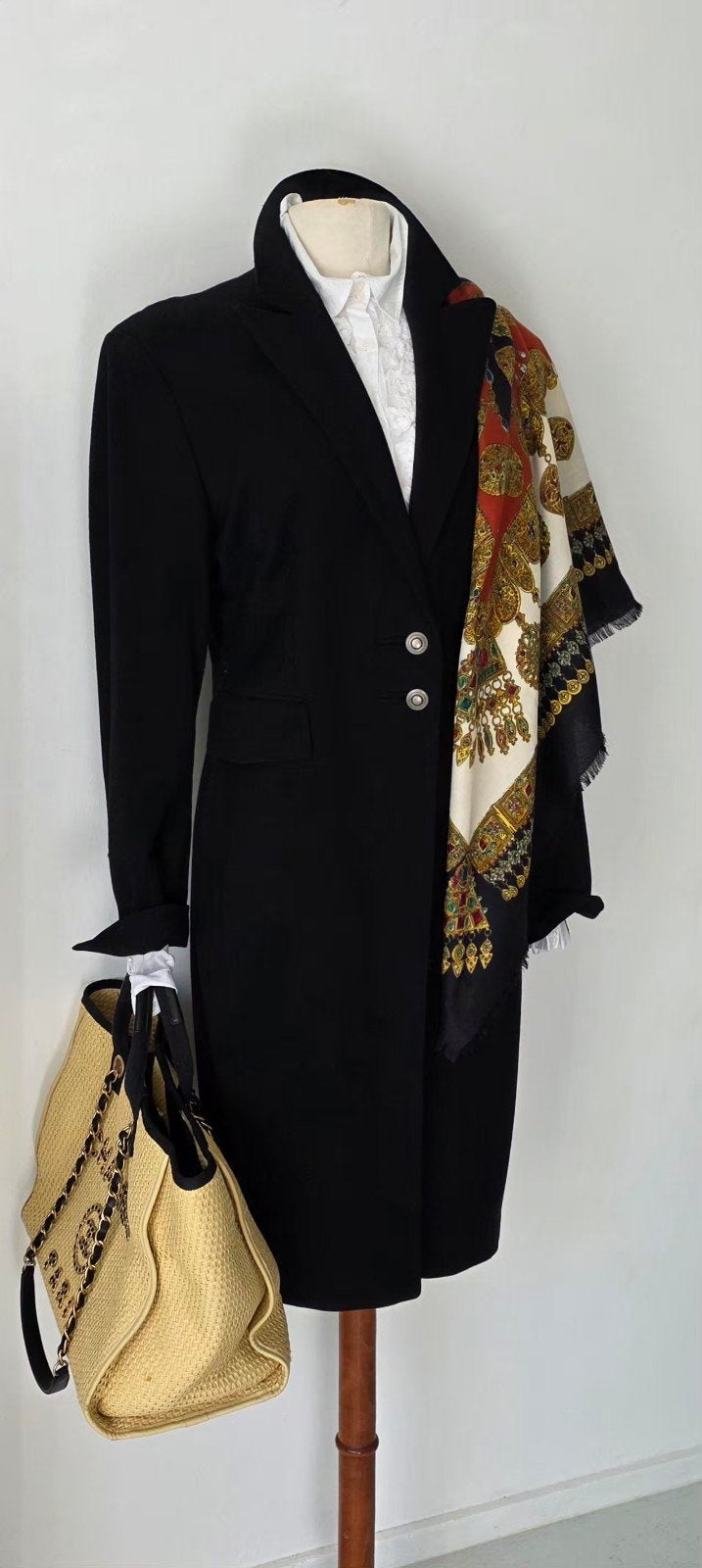 Pauw 4 lange blazer koetsiersjas in zwart cashmere wol 40/42, Kleding | Dames, Zwart, Maat 42/44 (L), Pauw, Ophalen of Verzenden