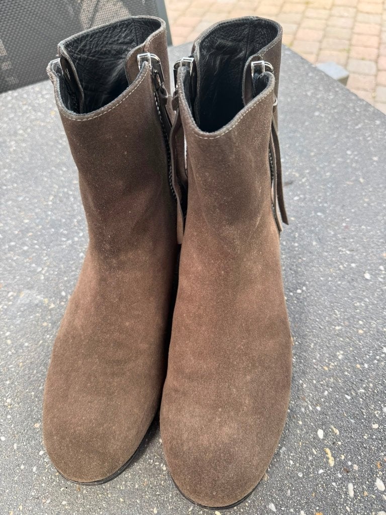 Zanotti 'Western' veter/kwast laarzen taupe maat 45, Overige kleuren, Boots, Ophalen of Verzenden, Zo goed als nieuw