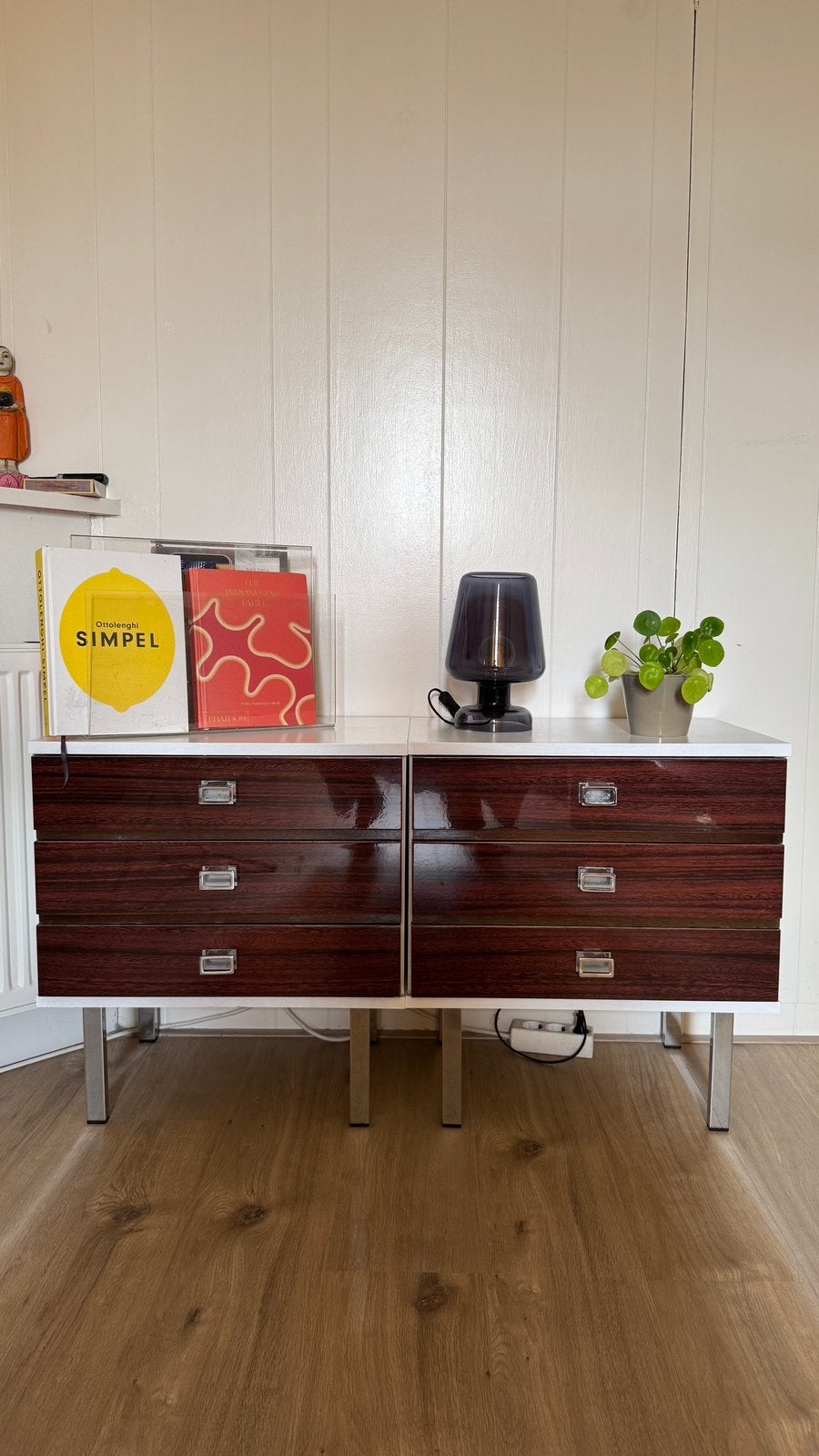German mid century dressoir 1960 style, Ophalen, Teakhout, 100 tot 150 cm, Zo goed als nieuw