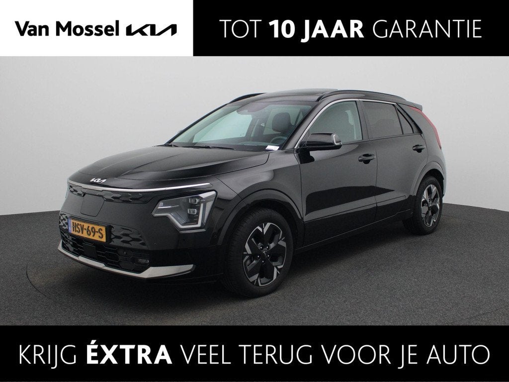 Kia Niro EV Plus Advanced 64.8 kWh | Stoel en Stuur Verwarmi, Auto's, Kia, 12 maanden, 750 kg, 1657 kg, Zwart