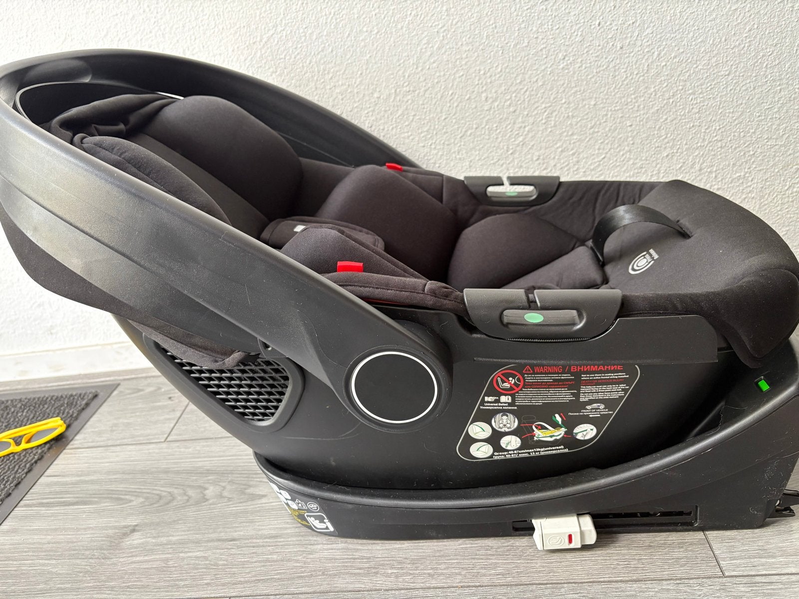Aria Luxe autostoel met Isofix base, Verstelbare rugleuning, Zo goed als nieuw, Isofix, 0 t/m 13 kg
