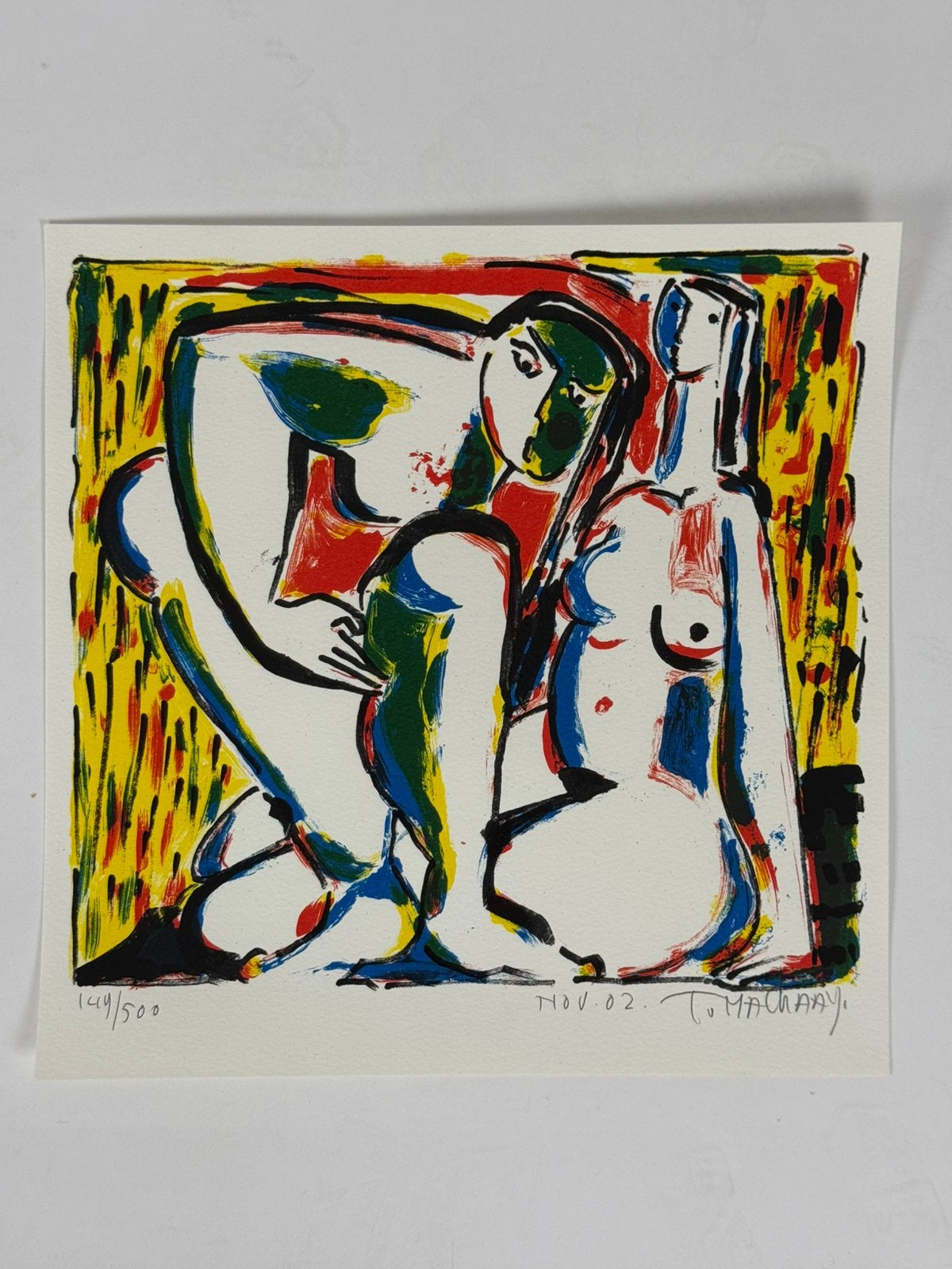 Theo Mackaay – Nov. ’02 – gesigneerde zeefdruk 149/500, Personages en Fantasiefiguren, Gelimiteerde oplage, Ophalen of Verzenden