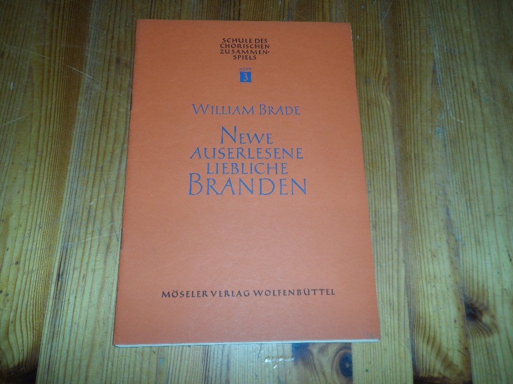 William brade - newe auserlesene liebliche branden, Gebruikt, Klassiek, Ophalen of Verzenden, Cello