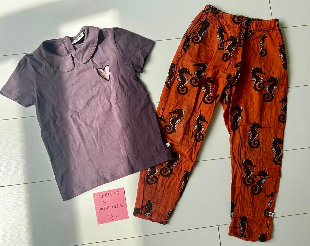 Carlijnq set  zo gaaf maat 122/128, Ophalen of Verzenden, Gebruikt, Broek