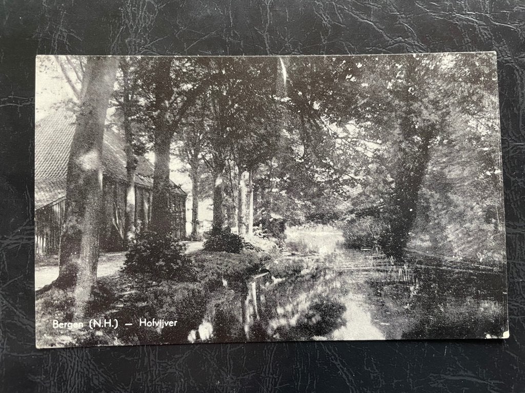ansicht van Bergen N. H. , Hofvijver., Verzamelen, Verzenden, 1940 tot 1960, Noord-Holland