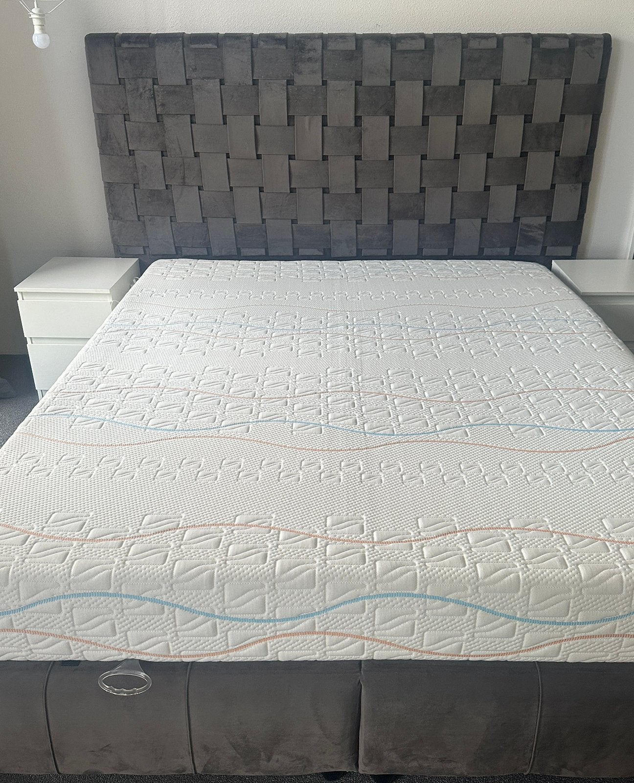 Boxspring 160x200 inclusief M line Slow Motion 2, Ophalen, Tweepersoons, Zo goed als nieuw, Matras
