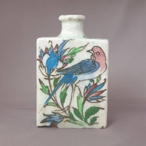 Antieke Perzisch Qajar vaasje met bloemmotief, Antiek en Kunst, Ophalen of Verzenden