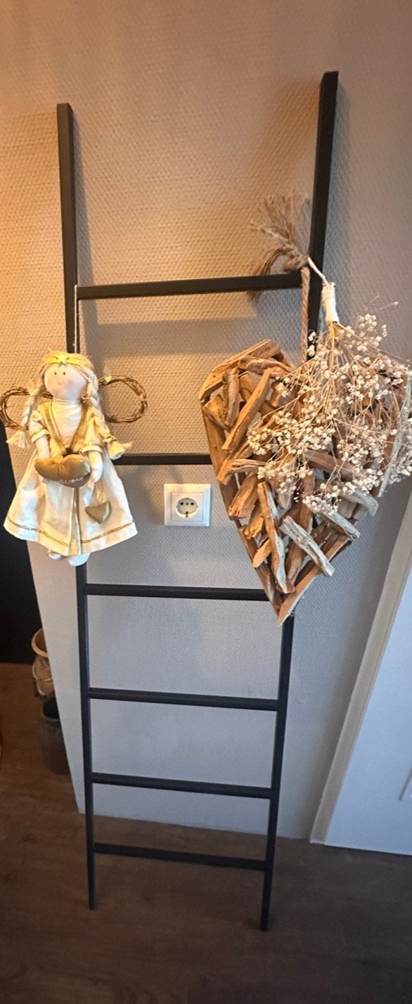 Stalen zwart decoratief trapje - 150cm hoog, Huis en Inrichting, Ophalen, Metaal, Industrieel, Gebruikt