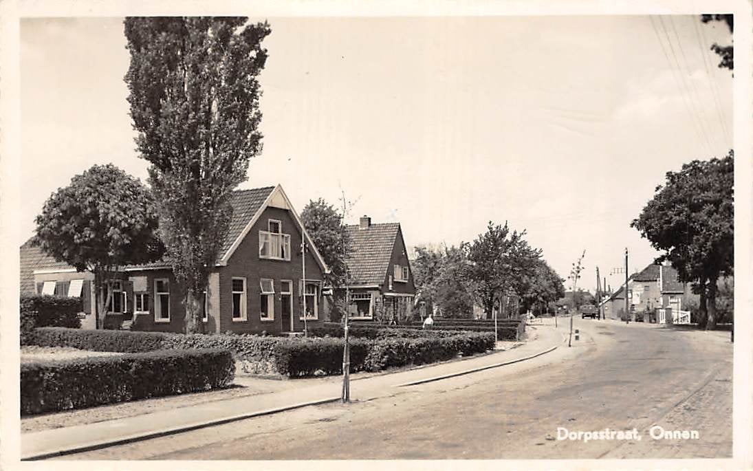 Onnen Dorpsstraat Groningen, Verzenden, 1940 tot 1960, Gelopen, Groningen