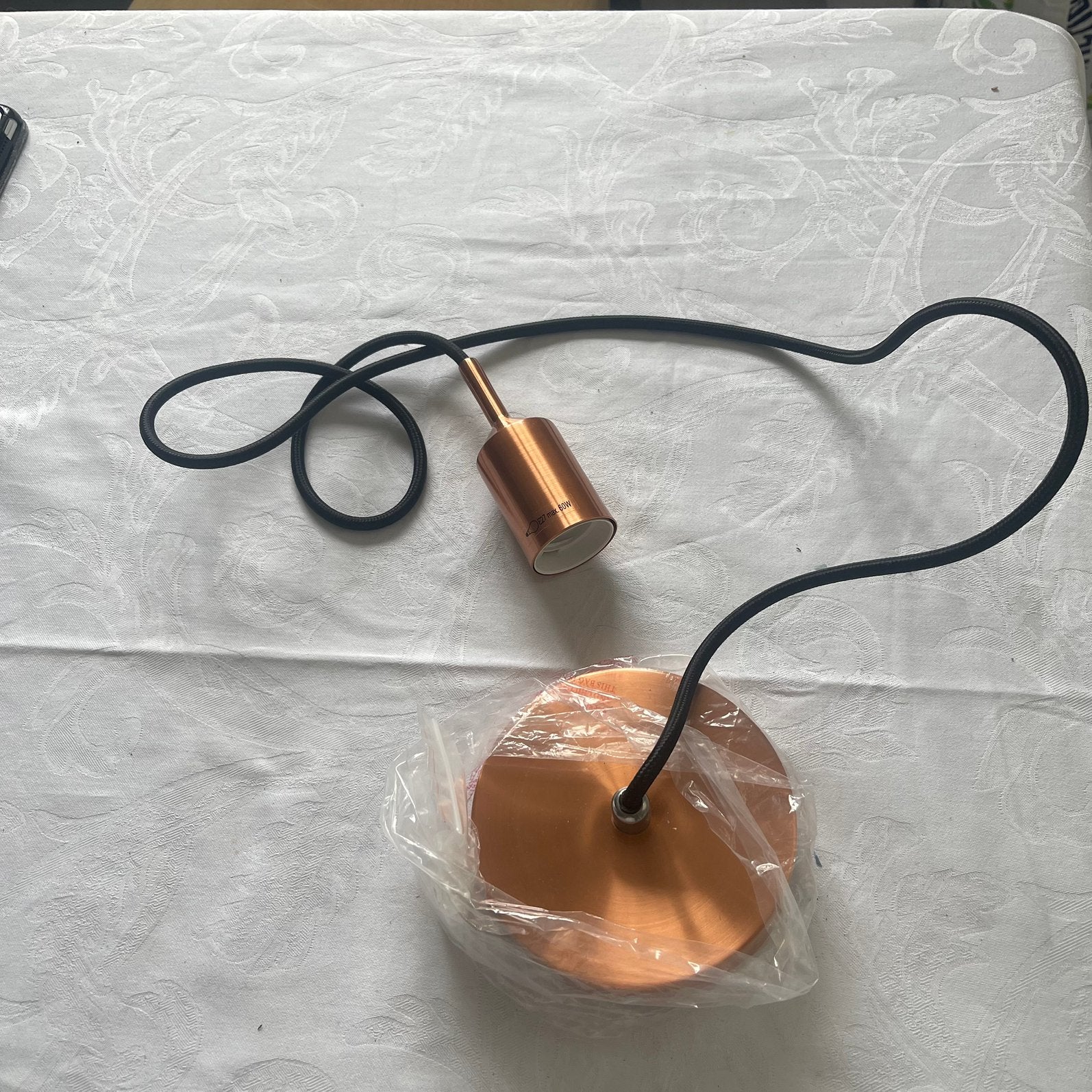 Koperkleurig hanglamp, Huis en Inrichting, Ophalen of Verzenden, Minder dan 50 cm