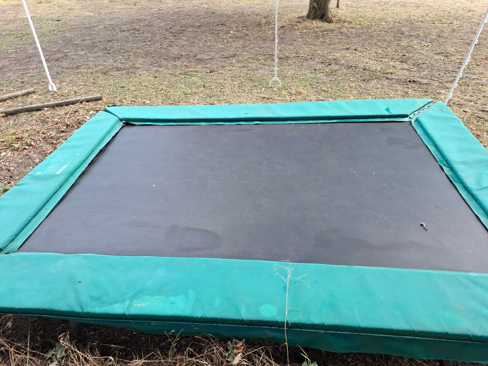 Rechthoekige trampoline merk Elfje 2,25 x 3,05 m, Ophalen, Gebruikt