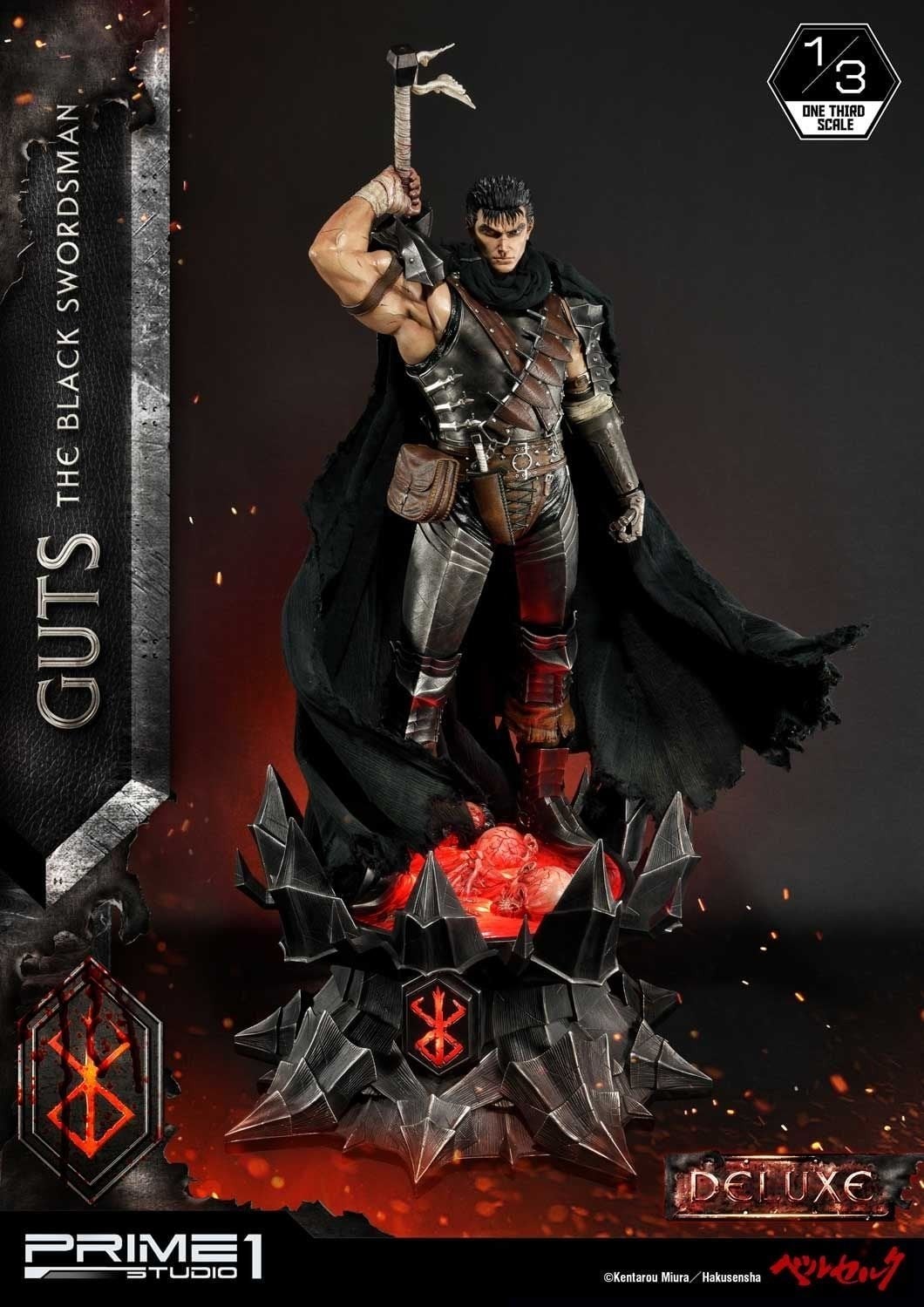 Berserk Guts Prime 1 Studio 1/3 Black Swordsman Deluxe Vers, Ophalen, Nieuw