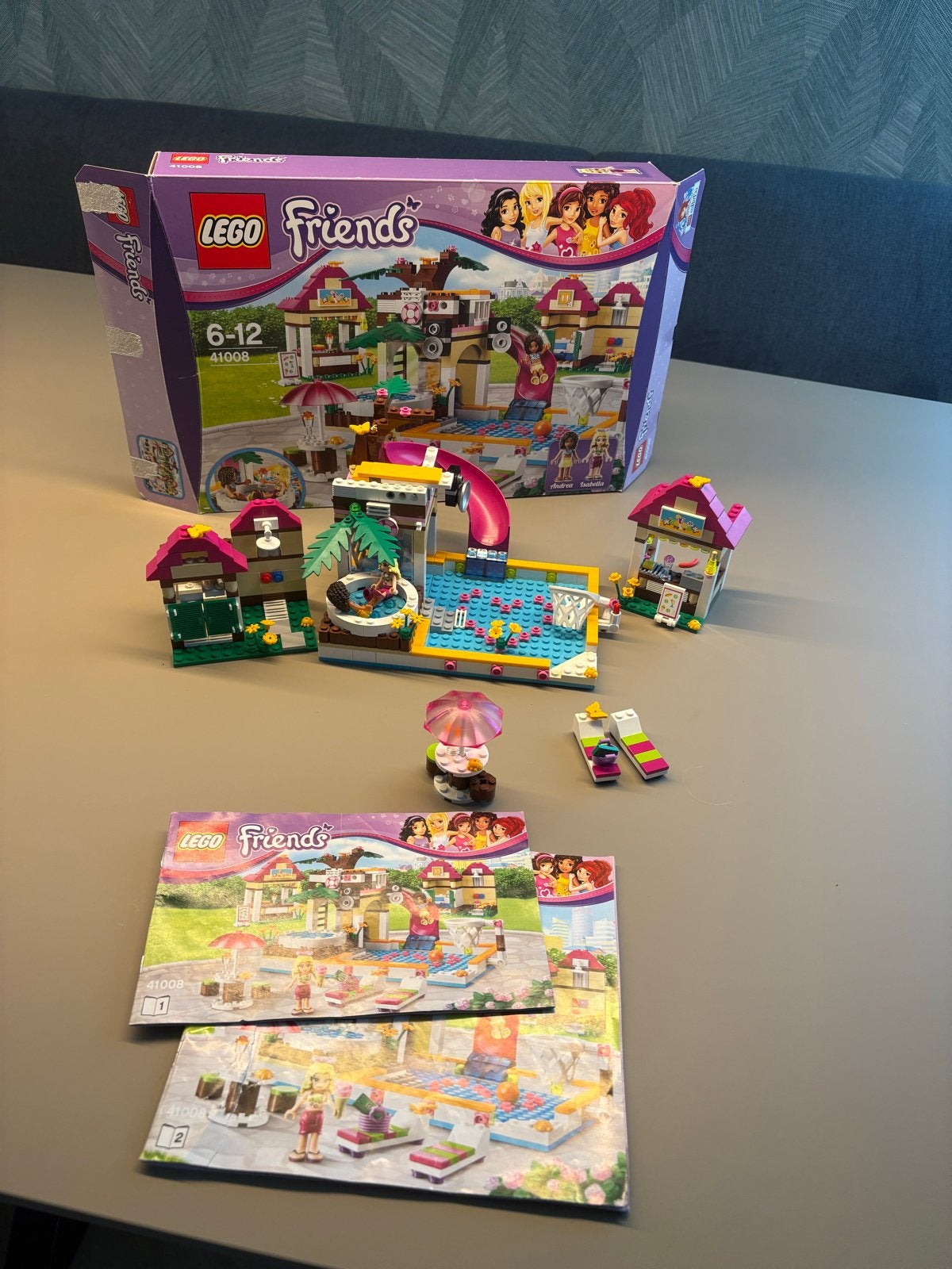 Lego Friends 41008 Zwembadfeestje - Complete set met doos, Lego, Friends, Ophalen of Verzenden, Zo goed als nieuw